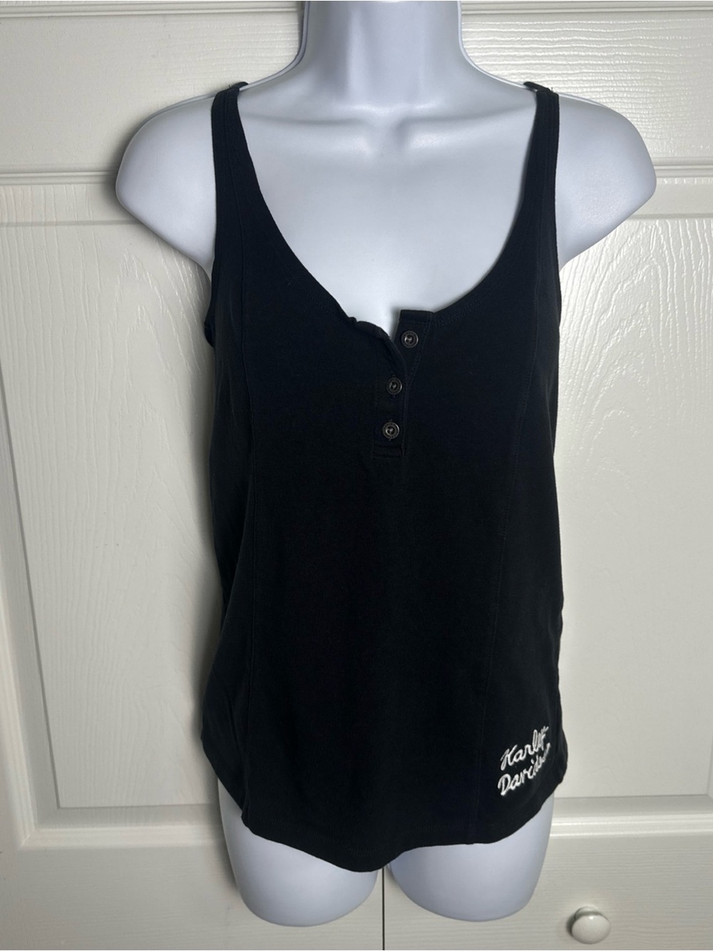 Harley Davidson Motorcycles Black Tank Top Medium